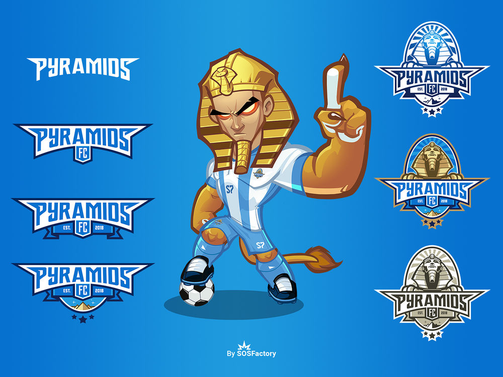 Маскот и варианты логотипа клуба «Пирамиды»
